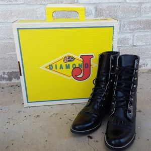 Vintage Ladies' Justin Lace-Up Kiltie Boots